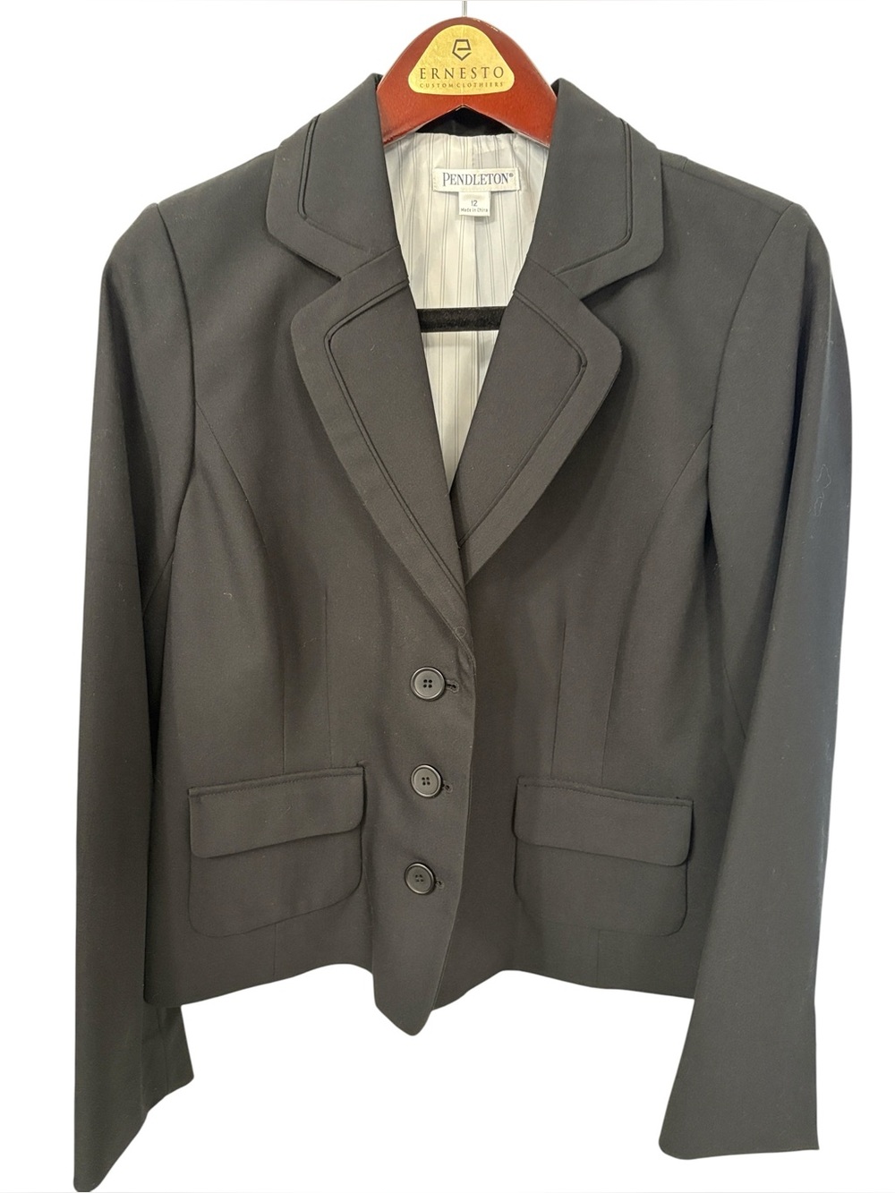 Pendleton Women's Black Fitted Blazer Jacket